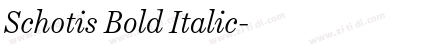 Schotis Bold Italic字体转换
